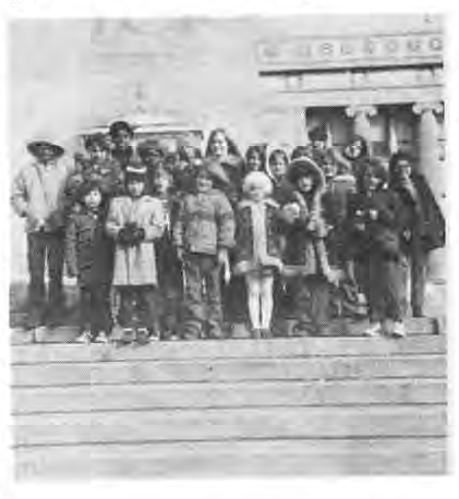 Original group photograph printed with the Unschool students’ Chicago trip report.