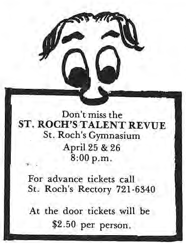 Original notice for the April25and26talent revue.