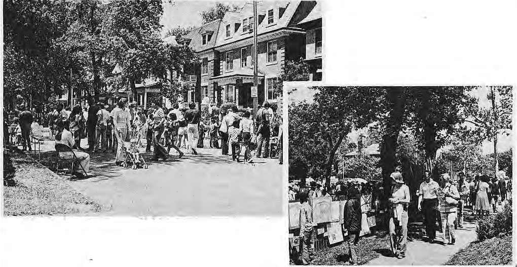 Two original photographs of the neighborhood Art Fair, preserved as a composite.