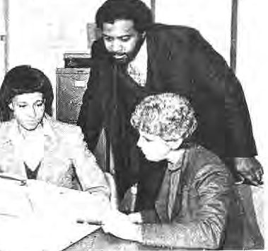 Gena Burroughs, Gerald Hayes and Adele Levine discussing career exploration. Printed names retained without unprinted position assignments.