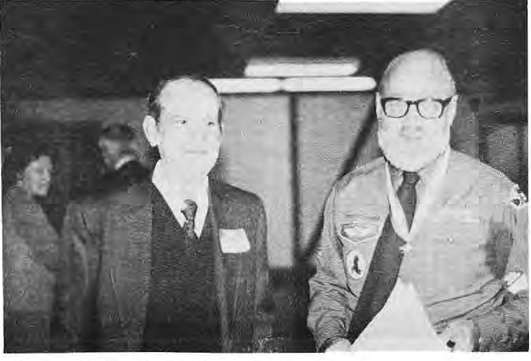 Original photograph of two Scout representatives; names retained as printed.