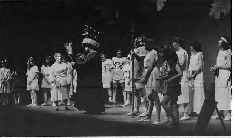 Every play offered something for everyone and a chance to perform. It was chaos at rehearsals but—when the curtain went up,it all fell into place. There’s a lesson about life there somewhere. Photo by King Schoenfeld.