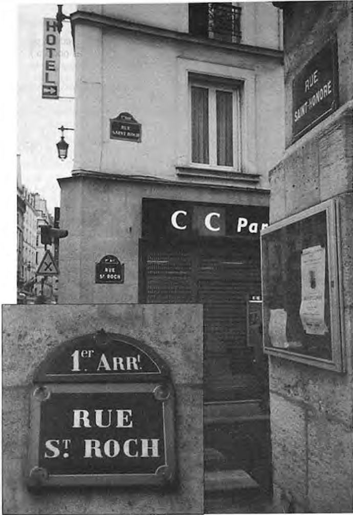 Rue St.Roch,Paris. Photo by Lynn,as credited in the article.