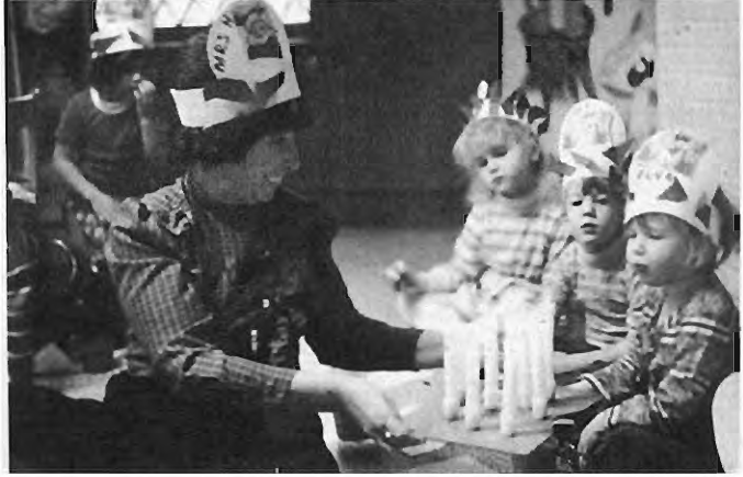 Archival Grace Pre-School photograph reproduced with closure announcement. No names,dates or photographer credit printed.