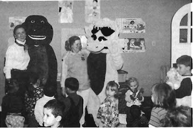 Archival Grace Pre-School photograph reproduced with closure announcement. No names,dates or photographer credit printed.
