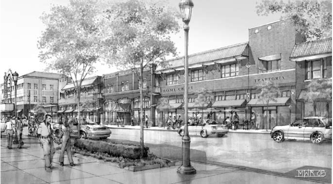 Architectural rendering of proposed Loop Center. Artist credit not independently established.