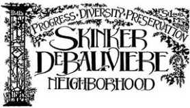 Skinker-De Baliviere neighborhood logo designed by Andy Cross.