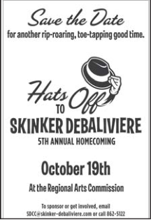 Original Hats Off Homecoming save-the-date announcement.