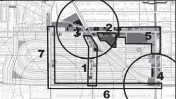 Seven planning study areas diagram. Proposed options, not modified geographic boundaries.