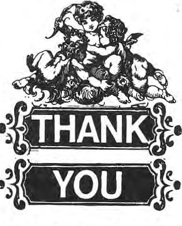 Original children above a decorative Thank You sign.