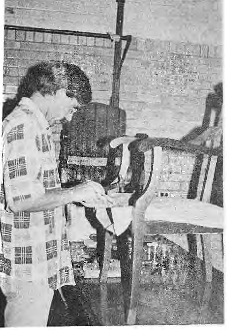 Community School upholstery class.