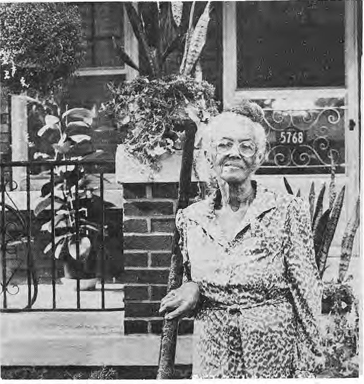 Annie Bridges outside her home.