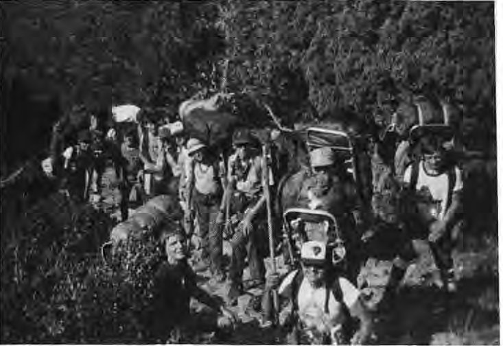 Boy Scout Troop 98 hiking in New Mexico.