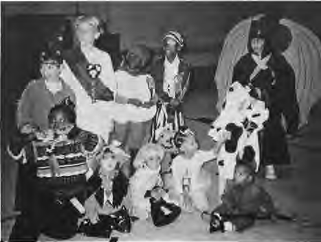The children were the Halloween Costume Winners at the Rosedale Neighbors party on October 31, 1991. Photo by King Schoenfeld.