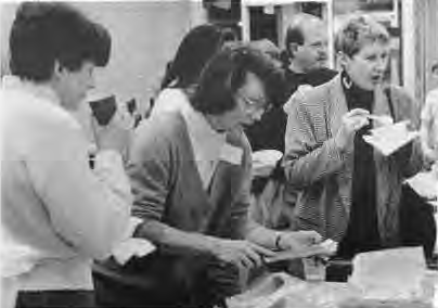 Digging in at the Great American Chili Cookoff. Photographer not credited.