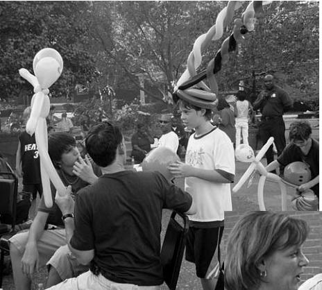Balloon activities at National Night Out.