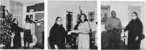 The three original photographs accompanying the Washington Heights Christmas lighting contest winners announcement.