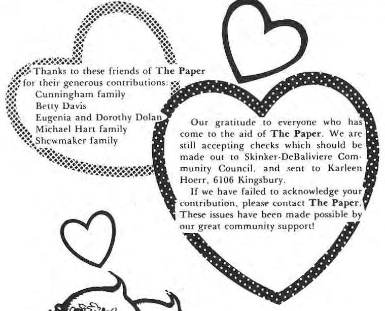 Original donor thanks displayed inside heart shapes.