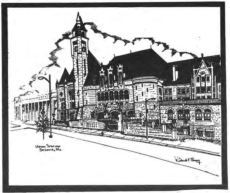 Original Richard E. Long drawing of Union Station.