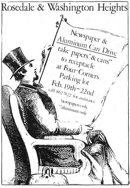 Original drive flyer, with its printed February 19–22 dates.