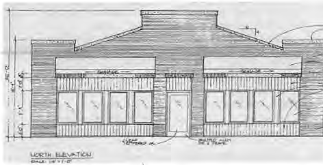 Robertson’s Furniture — proposed building elevation. Original source drawing; artist not credited.