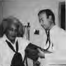 Dr. Kelly Gage and Gladys Brown. Photographer not credited.