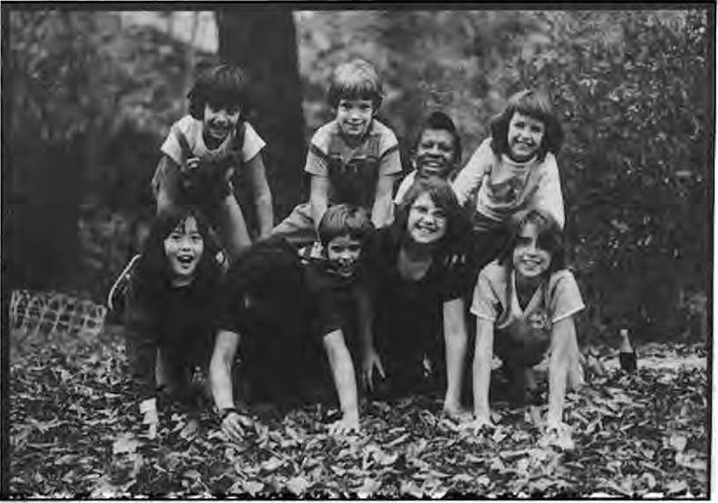 Mid-1970s play: top from left Chanaya Vatcha, Greg Weir, Joy Berry, Liz McKee; bottom Christina Johnson, Mac McKee, Adam Johnson, Katie McKee, Kim Hagood. Photo by Suzanne Johnson.