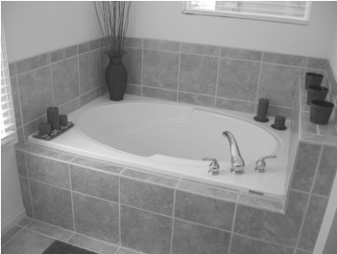 Bathroom in Mc Pherson Place home. Photographer not credited.
