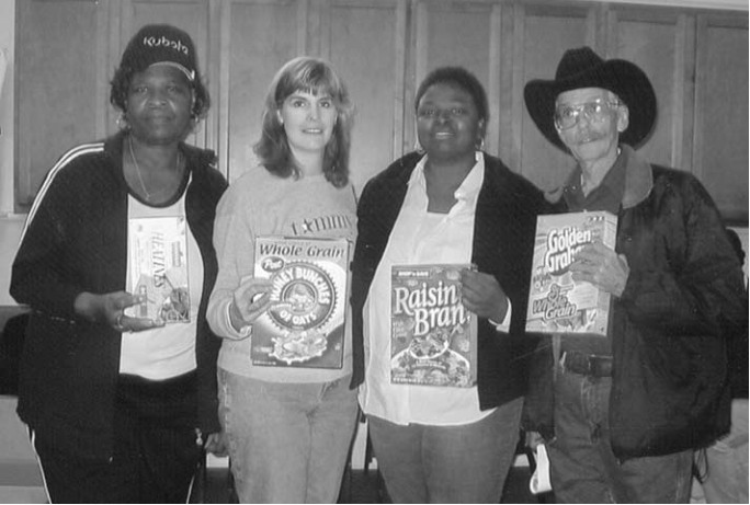 From left to right, Shirley Polk, Linda Cross, Darcell Braylock, and Bruce Smith.