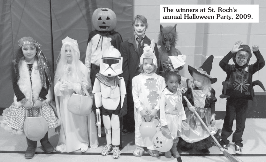 Winners at St.Roch’s annual Halloween Party 2009. Photographer not credited.