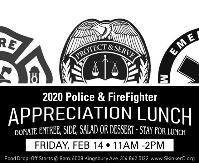 Original police and firefighter appreciation lunch announcement.