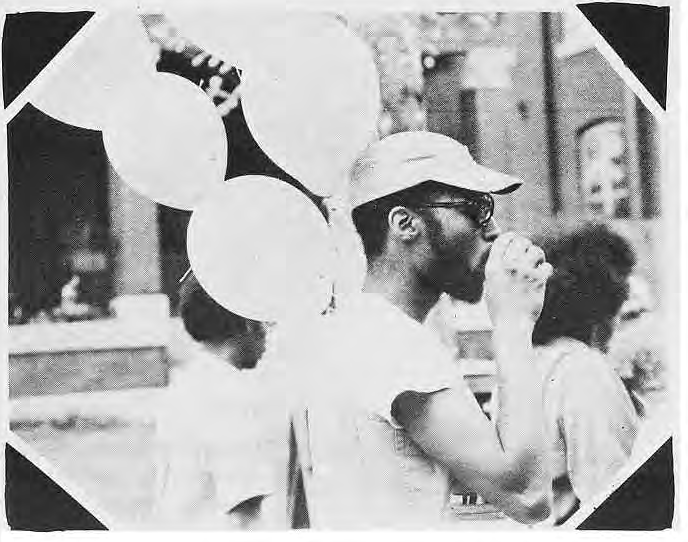 Original photograph of a man with balloons.