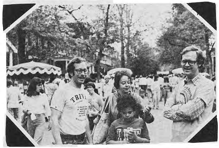 Original group photograph of four fair visitors.