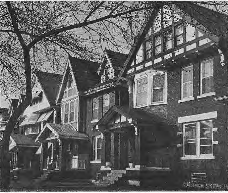 Historic streetscape of attached homes on DeGiverville.