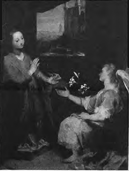 The Annunciation, Federico Fiori, called Barocci (Urbino, 1528/35–1612); painted 1582–8; oil on canvas, 99 by 68 inches. Reproduction credit not printed.