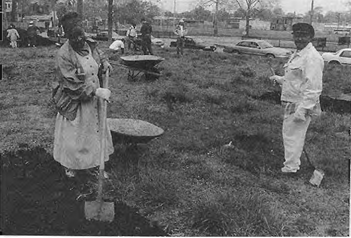 Neighbors establishing Block Unit1035Community Garden. Photographer not credited.