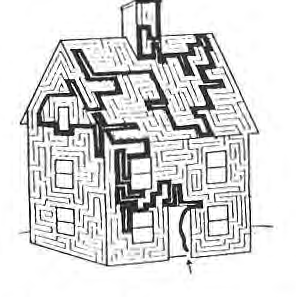 Original maze-shaped house illustration.