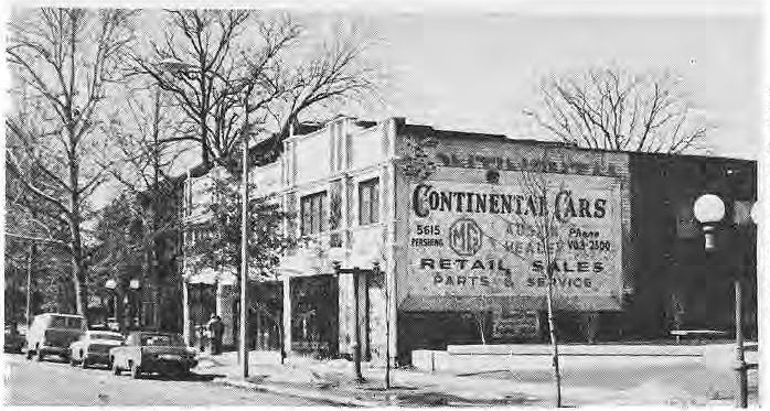 Original William Kuhl photograph of the Continental Cars building at 5516 Pershing.