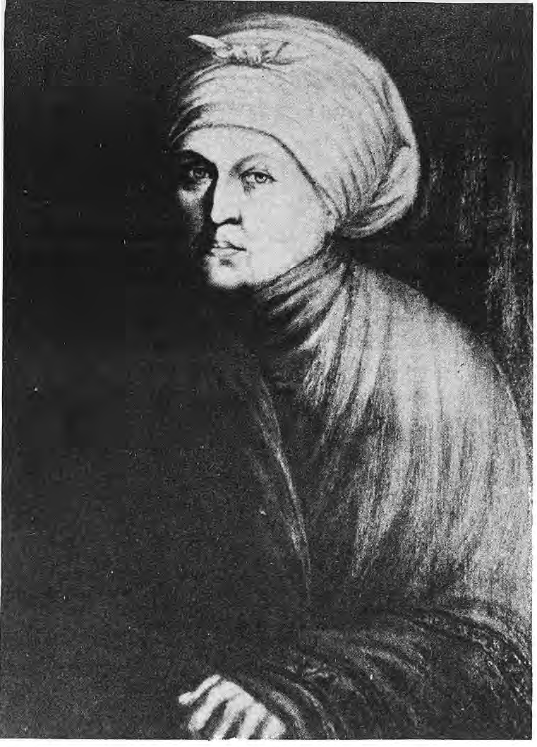 Portrait reproduction identified in the source as Madame Chouteau.