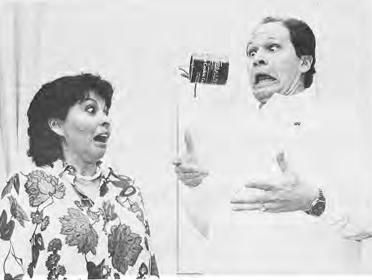 Heather Frampton and Guy Phillips with a Times mug.