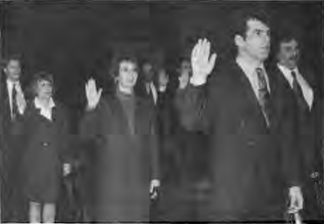 State Representative Nancy Farmer during swearing-in. Photographer not credited.