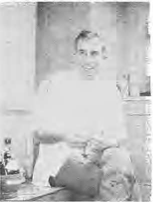 Original retirement photograph of Forrest Eggenberg, identified by the printed caption; the source print is visibly faded.