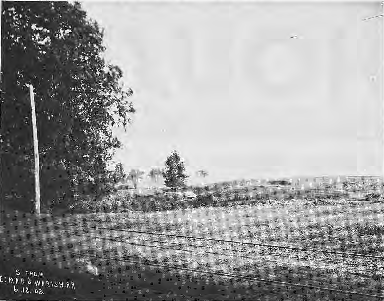 Original1902photograph of grading and railway tracks at Washington Heights.