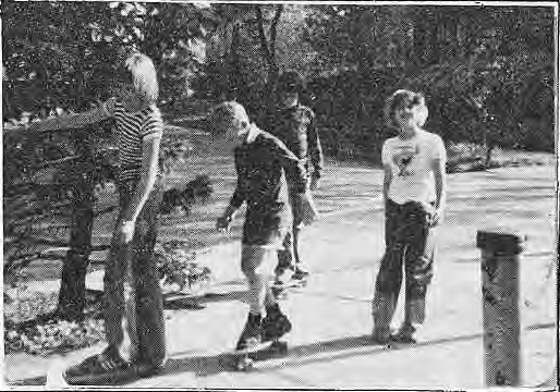 Original neighborhood photograph accompanying Vicissitudes; Noisily out there on the streets and sidewalks of Skinker-DeBaliviere are our greatest assets— the kids.