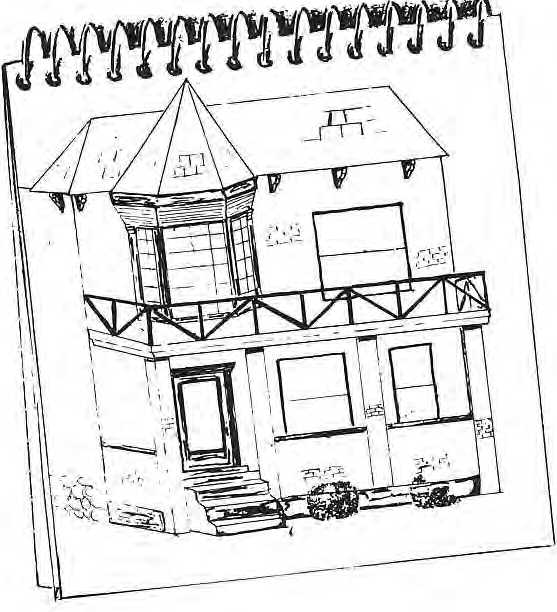 Original house-tour sketch of 6047 Westminster.