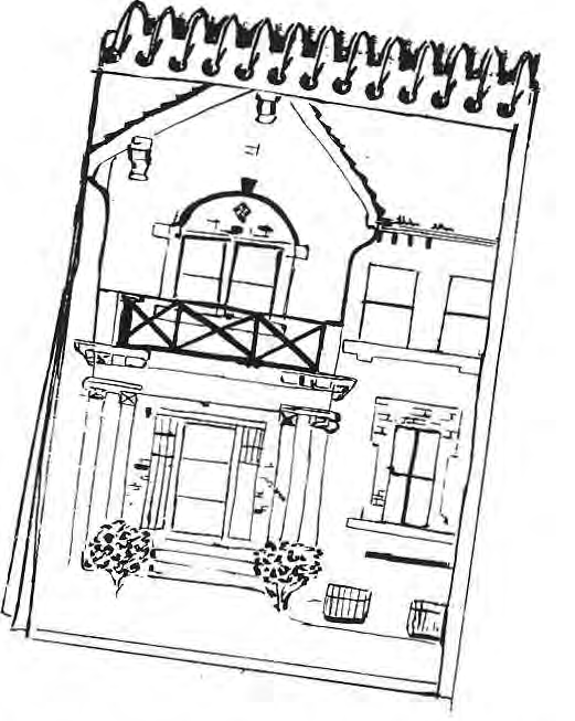 Original house-tour sketch of 6109 McPherson.