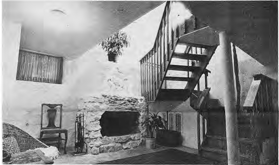 Original photograph of the renovated family room at 5805 Pershing.