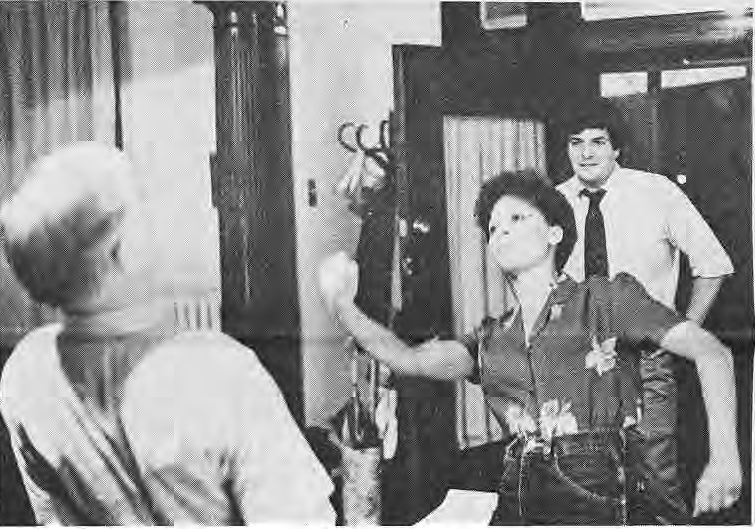 Dinner-theatre cast rehearsing, second photograph.