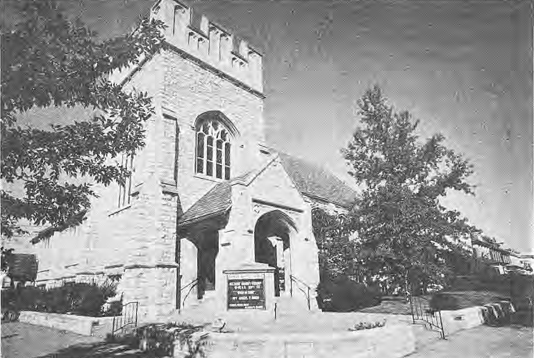 Delmar Baptist Church, at Washington and Skinker, represents the oldest congregation of any church in the neighborhood.