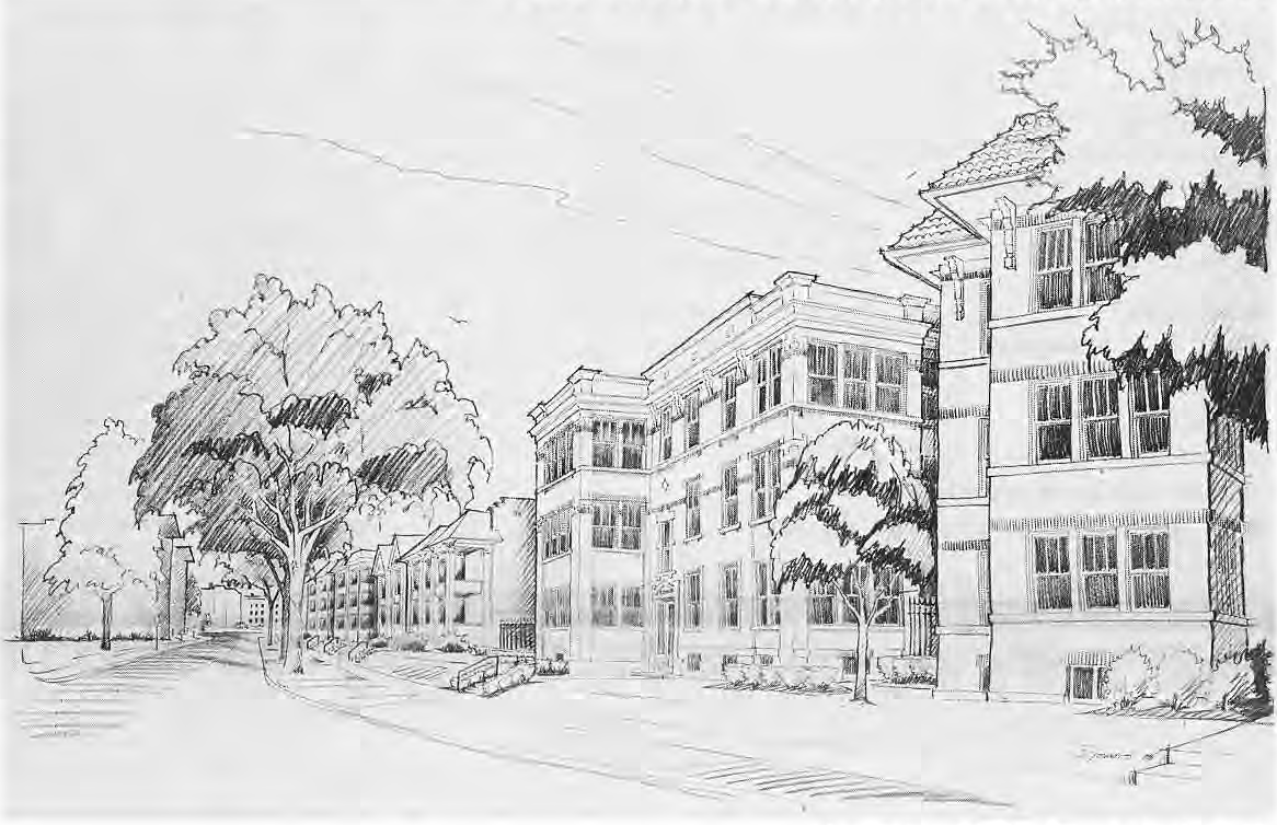 Architectural rendering of the proposed Nina Place rehabilitation.